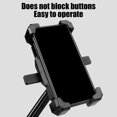 thumbnail image 4 of U-847 Support de Téléphone pour Vélo Noir, Version avec Montage Miroir, Plastique Abs Antichoc pour Navigation en Vélo de Plein Air, Fonctionnement Facile avec Verrouillage par Bouton, Grand Ajustement pour Téléphone de 3,5 à 6,8 Pouces, 4 of 6