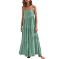 thumbnail image 2 of Gspmoly Robes Décontractées pour Femmes, Robe d'Été Décontractée Ample pour Femmes à Bretelles, Longue Maxi de Plage, Robes d'Été pour Femmes, Robes Formelles pour Femmes, Offres Hebdomadaires, 2 of 6