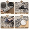 thumbnail image 3 of Exenoray Washable Bohemian Rug, Non-Slip Low Pile Printed Carpet, Faux Cashmere Surface, Vintage Blue 5*7, 3 of 7