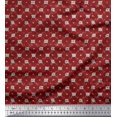 thumbnail image 1 of Soimoi Polyester Crepe Fabric Check & Geometric Fabric Prints by Yard 52 Inch Wide, 1 of 3