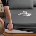 thumbnail image 1 of Qiopertar Fitted Sheet, Non-Slip Double Bed Fitted Sheet with All-Inclusive Elastic Pocket, Soft Fiber Bed Cover for Mattress Protection, 1 of 6