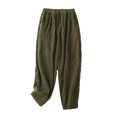 thumbnail image 1 of Birdeem Womens Fashion Solid Color Casual Elastic Waist Pockets Long Pants, 1 of 8