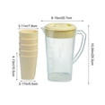 thumbnail image 3 of Transparent Plastic Cold Brew Coffee Carafe with Push Lid, 5-Cup Drink Pitcher, Large Capacity Beverage Dispenser for Iced Tea & Lemonade, Dishwasher Safe, 3 of 9