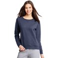 thumbnail image 1 of Hanes Womens ComfortSoft EcoSmart Crewneck Sweatshirt, XL, Navy Heather, 1 of 7