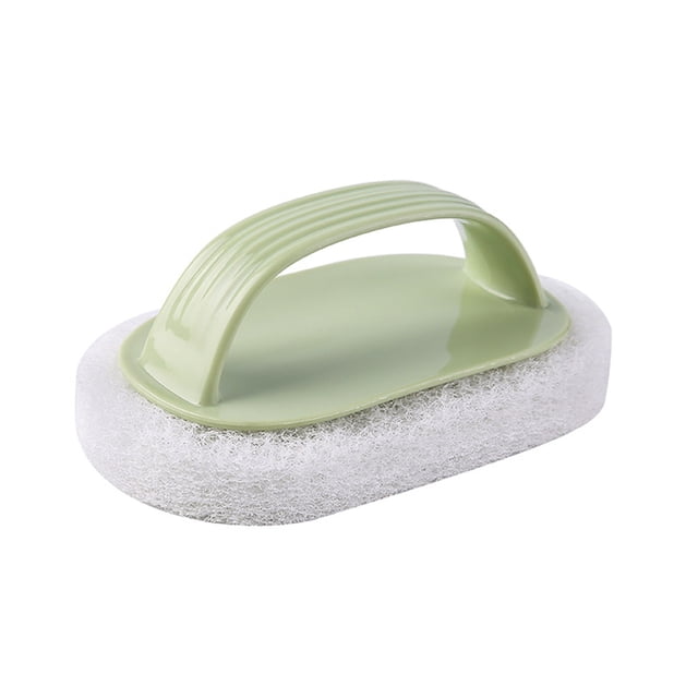 Brosse à Récurer pour Baignoire Robuste avec Manche, Brosse de Nettoyage Extra Résistante, Bande Effaceur pour Taches Tenaces, Outil de Nettoyage pour Cuisine et Salle de Bain