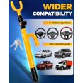 thumbnail image 3 of WJCA Adjustable Steering Wheel Lock for Theft Prevention, Heavy-Duty Vehicle Security Device with Secure Locking Mechanism, Includes 3 Keys, in Yellow, 3 of 7