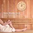 thumbnail image 4 of Sauna Clock Wood Large Numbers Clear Reading Elegant Design Indoor Outdoor Modern Simple Style, 4 of 7