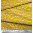 thumbnail image 2 of Soimoi Crepe Silk Fabric Flamingo Bird Printed Fabric 1 Yard 42 Inch Wide, 2 of 3