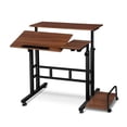 thumbnail image 1 of YUSAZENS Small Mobile Standing Desk, Portable Rolling Computer Desk with Adjustable Height and Wheels for Efficient Home Office Setup, 1 of 9