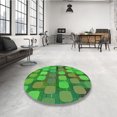 thumbnail image 4 of Ahgly Company Machine Washable Indoor Rectangle Transitional Neon Green Area Rugs, 2' x 3', 4 of 7
