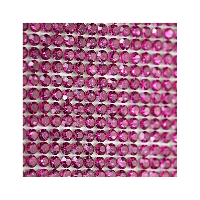 tredstone Crystal Rhinestone Ribbon Clothing Accessories Sticker Convenient Using Present Decoration Sheet with Shine Appearance Exquisite purple red 6 hot melt glue