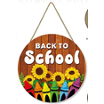 thumbnail image 2 of TIELUTT Plaque de Porte d'Enseignant 3D Personnalisée pour Porte de Classe, Plaque Signalétique d'Enseignant, Corde Extensible Transparente de Rentrée Scolaire, Guirlande de Perles avec Image de Vitrail de Jardin d'Eau Suspendue de Maman de Rentrée des Classes de 0,5 mm, 2 of 7