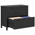 thumbnail image 1 of HOMCOM 2 Drawer Filing Cabinet with Lock, Keys and Hanging Bar, Black, 1 of 10