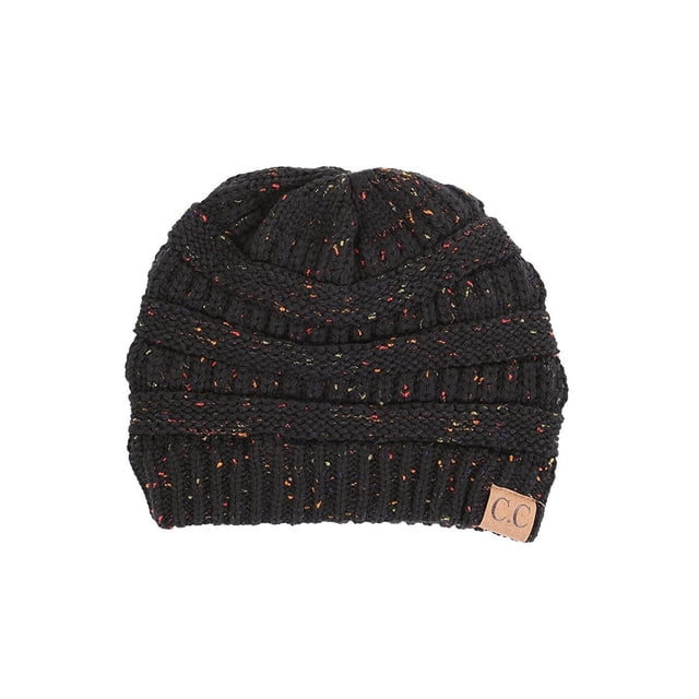 Gravity Threads Tuque Douce en Tricot Confetti, Noir