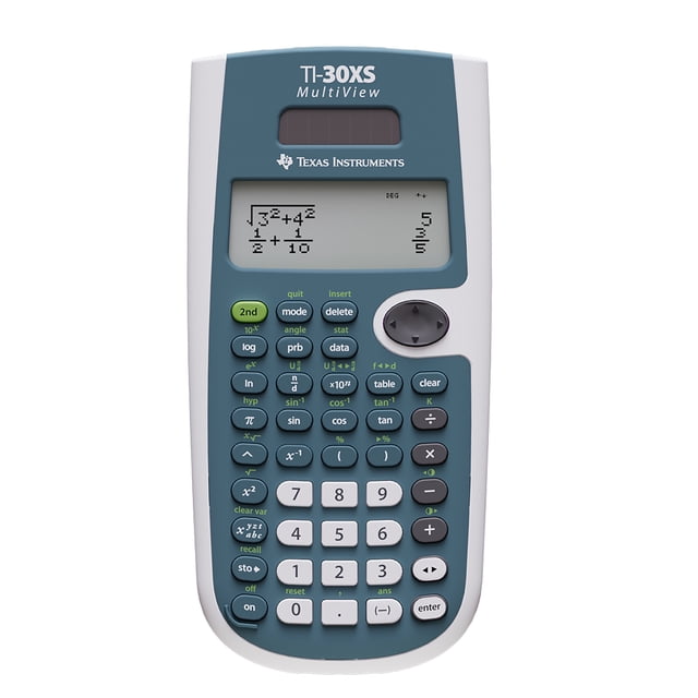 Texas Instruments Calculatrice Scientifique TI-30XS MultiView pour le Lycée et Université, Blanche et Bleue