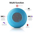 thumbnail image 1 of Mini Enceinte Bluetooth Étanche, Enceinte Bluetooth 3.0, Enceinte Portable Mains Libres avec Micro Intégré, Boutons de Contrôle Ventouse Dédiée Douche & Extérieur, Bleu, 1 of 1