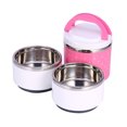 thumbnail image 3 of Insulated Bento Box, Stackable Lunch Box Round Lunch Container For Storing And Keep Food Warm For Men Women Children, 3 Tiers, 1200 Ml, 3 of 8