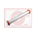 thumbnail image 1 of WIFKLSIIPG Adjustable Thickness Rolling Pin 2025 Upgraded Rolling Pin and Silicone Baking Mat Set Stainless Steel Rolling Pins with Adjustable Thickness Rings for Baking Fondant Pizza Cookies, 1 of 8