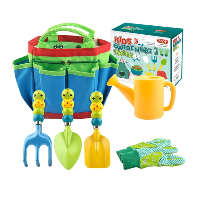 QualitChoice Jardin pour Enfants Facile à Assembler Outils de Jardinage pour Enfants Outils Réalistes Ensemble d'Outils de Jardinage pour Enfants Ensemble de 6