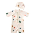thumbnail image 1 of Hiiyo Newborn Boys Short Sleeve Zip-Up Rash Guard One-Piece Swimsuit UPF 50+ Bathing Suit, 1 of 2