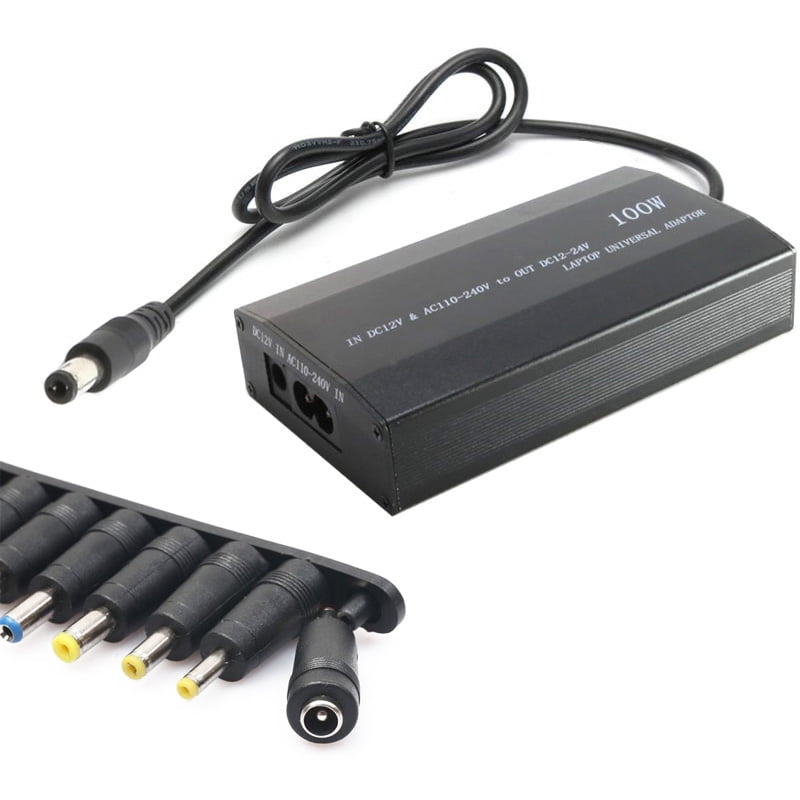axGear Universal Notebook Power Supply Laptop USB Charger W/ Car Adapter 100W DC Jack