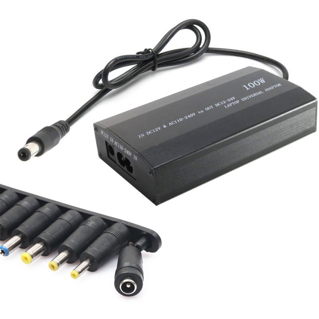 axGear Universal Notebook Power Supply Laptop USB Charger W/ Car Adapter 100W DC Jack