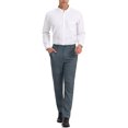 thumbnail image 2 of INSPIRE CHIC Pantalon à Carreaux pour Homme, Léger, Coupe Régulière, devant Plat, 30, Gris Foncé, 2 of 7