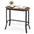 thumbnail image 1 of Costway Narrow End Side Sofa Table Stable Steel Frame for Living Room Bedroom Brown, 1 of 8