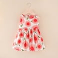 thumbnail image 1 of LSLJS Robe d'Été Fleurie pour Bébé Fille Sans Manches à Imprimé Graphique Robe de Plage Tout-Petit Princess Dress Tenue une-Pièce Décontractée ( 4-5 Ans, Rouge ), 1 of 6