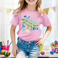 thumbnail image 2 of PMVFHDE Tenue de Pâques Fille T-Shirt Graphique de Pâques / Imprimé Lapin et Oeuf Manches Courtes Col Ras du Cou / T-Shirt de Fête en Coton Doux pour Tout-Petit / Tenue Décontractée Printemps Été Rose, 3-4 Ans, 2 of 4