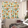 thumbnail image 5 of Yellow Floral 3 Pieces Kitchen Curtains and Valances Set Rod Pocket Tier Curtains Decor Curtains for Living Room Bedroom Bathroom, Easy to Install Curtain for Kitchen Window, 5 of 5