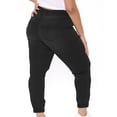 thumbnail image 4 of Women's Casual Jeans High Waist Solid Color Drawstring Full Length Pants Ladies Cinch Bottom Denim Pant Trousers, 4 of 7