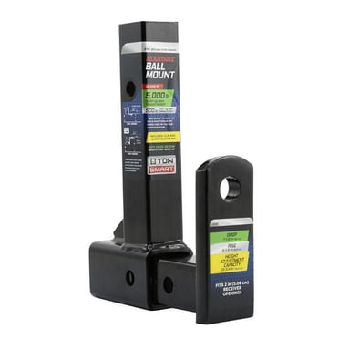 Towsmart Adjustable Ball Mount w/clip & QuickRelease Pin