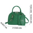 thumbnail image 3 of Pisexur Ladies Fashion Color Leather Versatile Handbag Double Zipper Messenger Bag on Clearance, 3 of 5