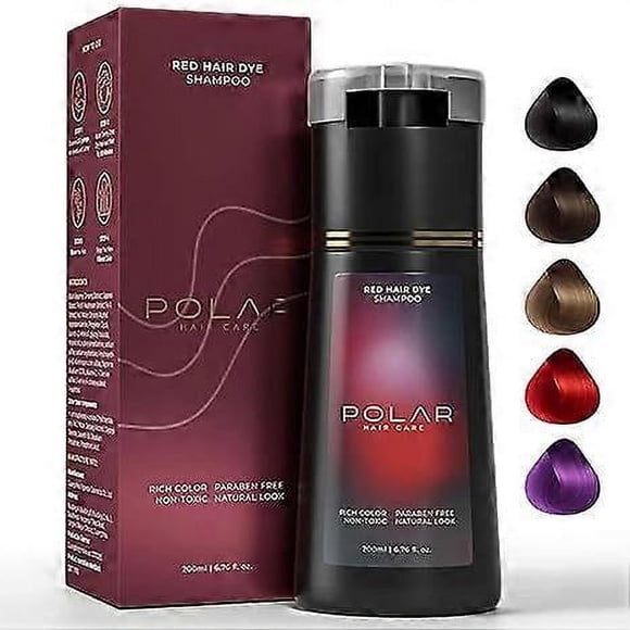 Hair Dye Shampoo,Polar Hair Dye Shampoo, Polar Haircare Instant Dye Shampoo, Natural Hair Color Shampoo for Gray Hair Coverag