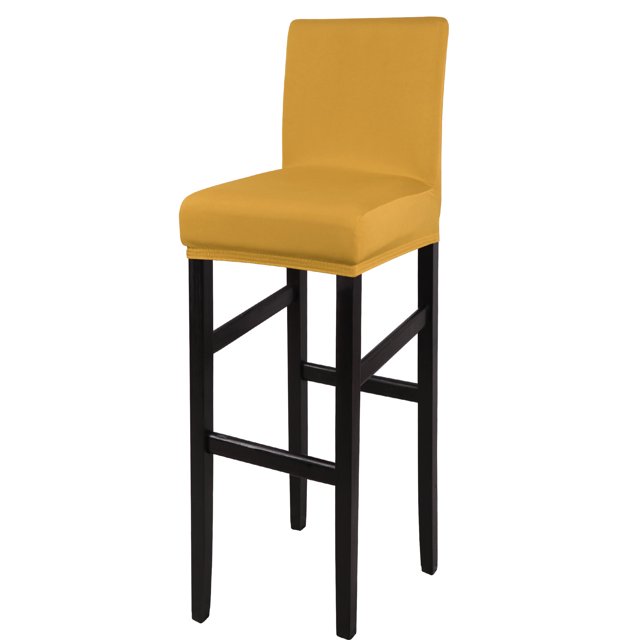 PiccoCasa Housse Extensible en Spandex pour Tabouret de Bar pour Chaise à Dossier Court Or 1