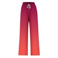 thumbnail image 5 of Pants for Women, Womens Fashionable Striped Printed Drawstring Wide Leg Pants, 5 of 5