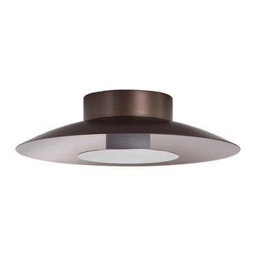 Luma LED Flush Mount - 12" in Coffee Silver with Sand Nickel Shade