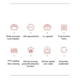 thumbnail image 3 of Slow Cooker, Water Bath Heating Method Electric Stewing Pot Multiple Function Timer Small Slow Cookers Saving Time and Energy  for Home Use, 3 of 7