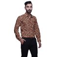 thumbnail image 3 of BESTMAN Chemise Décontractée Imprimée pour Hommes Coupe Ajustée à Boutons Manches Longues, 3 of 5