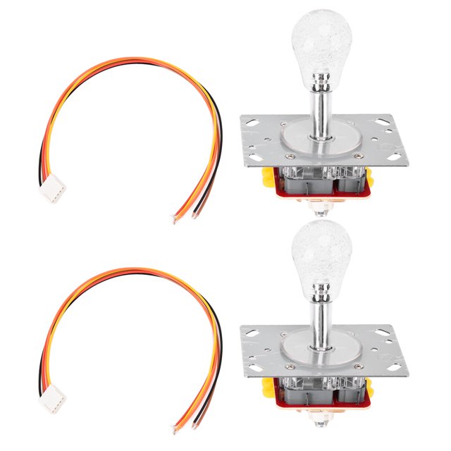 2pcs Joystick Coloré Effets d'Éclairage Sensible Jeu d'Arcade Flexible Contrôle Fournitures pour Cadeaux
