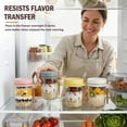 thumbnail image 4 of Food Storage Containers Oats Containers with Lids and Spoon Glass Oats Containers Breakfast Containers Oats Jars for Yogurt Chia Meal Prep, 4 of 9