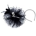 thumbnail image 3 of Women Flower Mesh Ribbons Headband Cocktail Tea Party Hat Headwear Hair Clip, 3 of 9
