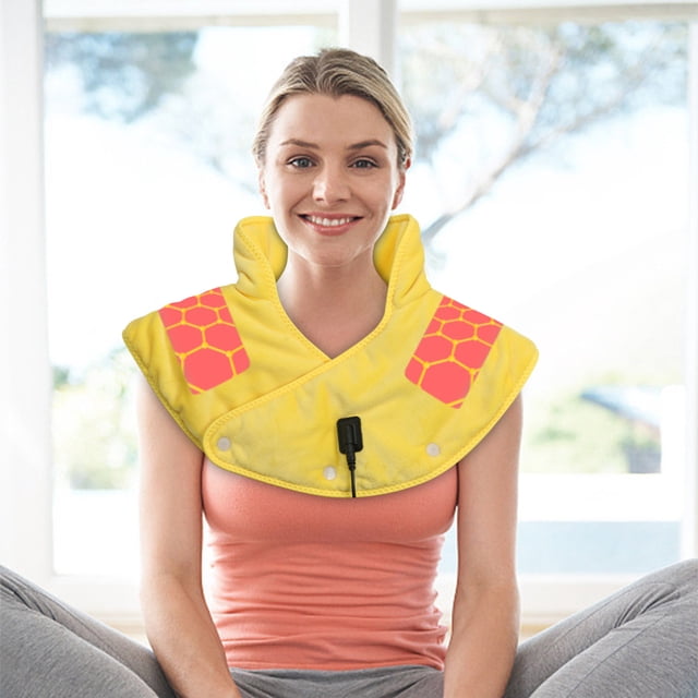 EGNMCR Protection Électrique pour Épaules et Cou avec Châle Chauffant USB Intégré pour Chaleur et Froid Protection de la Colonne Cervicale Heating Heating