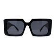 thumbnail image 1 of Womens Mod Designer Square Rectangle Fashion Sunglasses Black Tortoise Black, 1 of 4