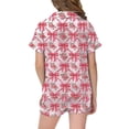 thumbnail image 3 of Satin Pajama Set for Girls Comfortable Two Piece Loungewear with Classic Button Down Design and Soft Short Sleeves, 3 of 3