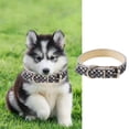 thumbnail image 2 of Reflective Instagram Wind Leather Check Pet Collar for Cats and Small Dogs with Glowing Light Ring, 2 of 4