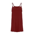 thumbnail image 3 of RBCKVXZ Robe Courte Athlétique Sans Manches pour Femmes avec Short Intégré Été Tennis Entraînement Active Combinaison Sportive Bretelles Spaghetti Robes Rouge G, 3 of 8