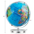 thumbnail image 2 of Gymax 13" Illuminated World Globe 720 Degree Rotating Education Cartography Map W/ LED, 2 of 10