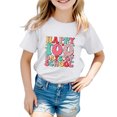 thumbnail image 4 of FhsagQ The 7th Of July Garçon et Fille Mode Décontractée Imprimé Col Rond Ample Manches Courtes T-Shirt Haut Petites Filles The 7th Of July T-Shirts Taille 6 Petites Filles T-Shirts 4T-5T Pâques Blanc 4-5 Ans, 4 of 4